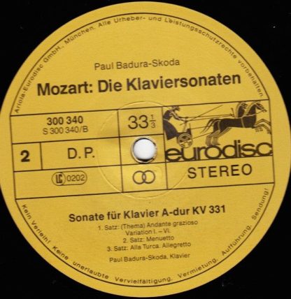 Eurodisc 300 342-420 - Die Klaviersonaten Vol. 1 (Pariser Sonate - Image 6