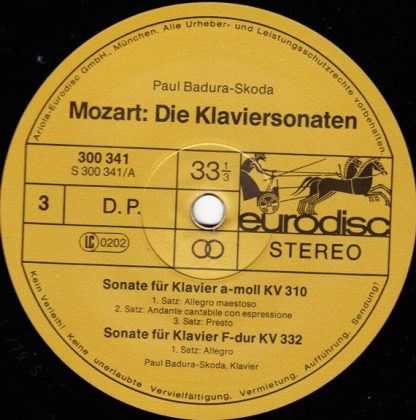 Eurodisc 300 342-420 - Die Klaviersonaten Vol. 1 (Pariser Sonate - Image 7