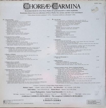Hungaroton SLPX 12662 - Choreæ & Carmina - Image 2
