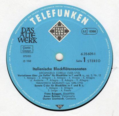 Telefunken 6.35609 DX - Italienische Blockflötensonaten - Image 3