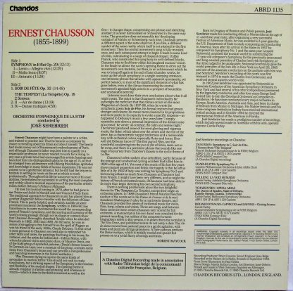 Chandos ABRD 1135 - Symphony In B Flat, Op. 20 • Soir De Fête, O - Image 2