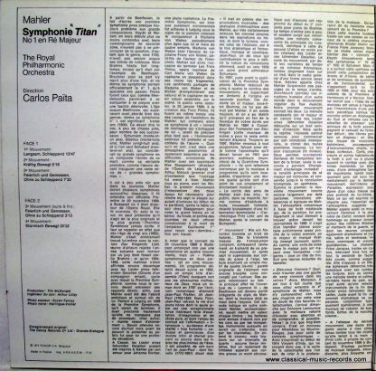 DECCA PFSI 4402 - Symphony No. 1 In D - Image 2