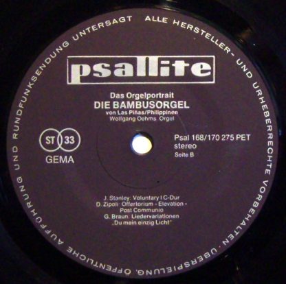 Psallite Psal 168 / 170 275 PET - Die Bambus-Orgel Von Las Piñas - Image 3