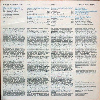 Eterna 8 26 857 - Le Quattro Stagioni - Die Vier Jahreszeiten - Image 2