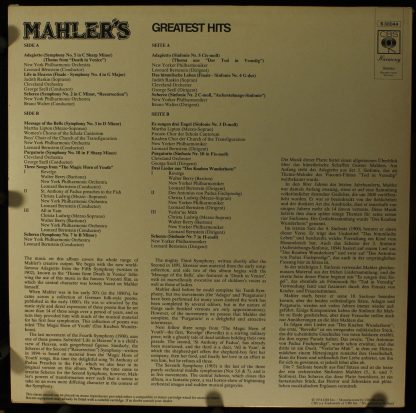 CBS Harmony S 30044 - Mahler's Greatest Hits - Image 2