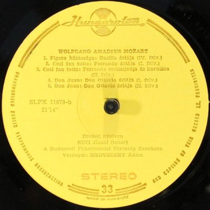 Hungaroton SLPX 11679 - Operatic Recital Mozart Tenor Arias - Image 3