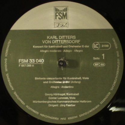 FSM Vox FSM 33 040 - Kontrabasskonzert E-dur / Harfenkonzert A-d - Image 3