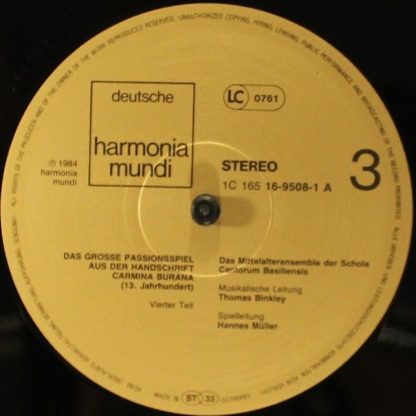 Deutsche Harmonia Mundi 1C 065 16-9507-3 - Carmina Burana (13.Jh - Image 8