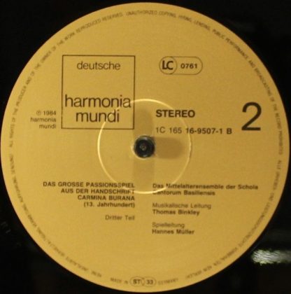 Deutsche Harmonia Mundi 1C 065 16-9507-3 - Carmina Burana (13.Jh - Image 6