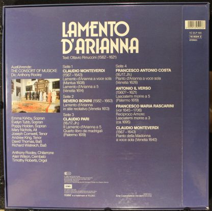 Deutsche Harmonia Mundi 1C 2LP 165 16 9504 3 - Lamento d'Arianna - Image 2
