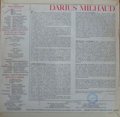 Disques Adès 15.503 - Aspen-Serenade • Suite de Quatrains • Sept - Image 2