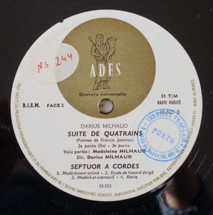 Disques Adès 15.503 - Aspen-Serenade • Suite de Quatrains • Sept - Image 4