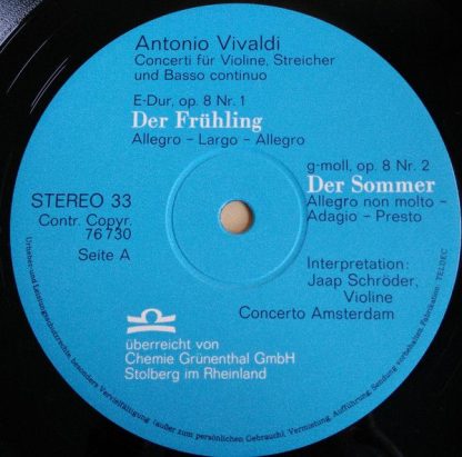Grünenthal TST 76730 - Antonio Vivaldi Gestern Und Heute Frühlin - Image 3