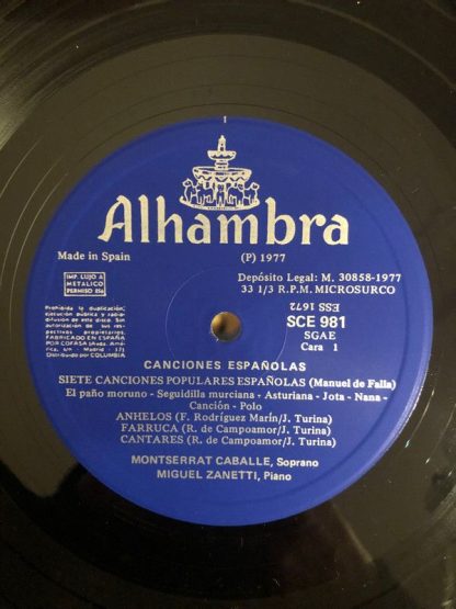 Alhambra (2) SCE 981 - Canciones Españolas - Image 3