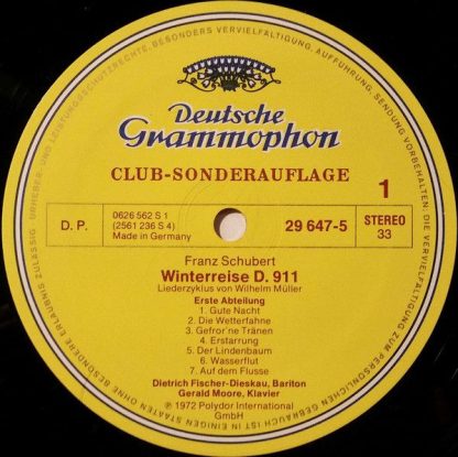 Deutsche Grammophon 29 647-5 - Winterreise D. 911 Und Lieder Nac - Image 5