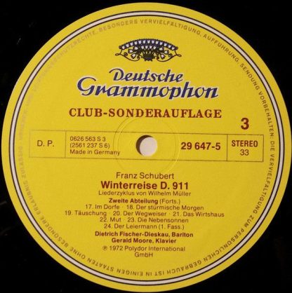 Deutsche Grammophon 29 647-5 - Winterreise D. 911 Und Lieder Nac - Image 7