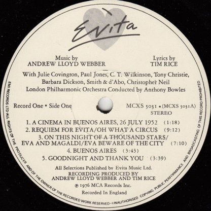 MCA Records MCX 503 - Evita - Image 4