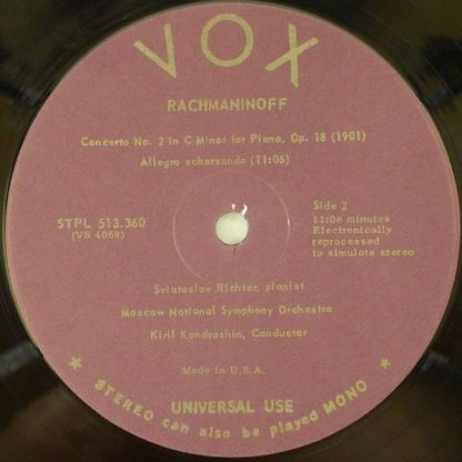 VOX (6) STPL 513.360 - Piano Concerto No. 2 In C Minor, Op. 18 - Image 4