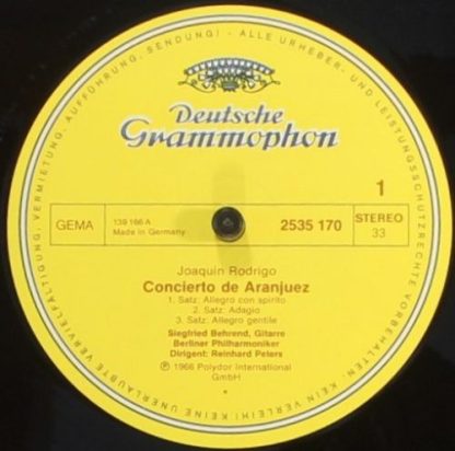 Deutsche Grammophon 2535 170 - Concierto De Aranjuez - Image 3