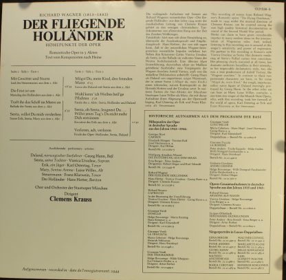 BASF 10 21538-5 - Der Fliegende Hollander - Höhepunkte Der Oper - Image 2