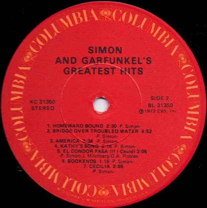 Columbia KC 31350 - Simon And Garfunkel's Greatest Hits - Image 4