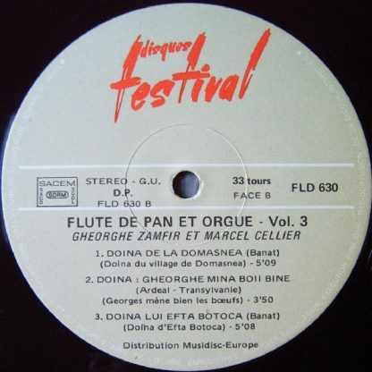 Disques Festival FLD 630 - Improvisation Pour Flûte De Pan Et Or - Image 7