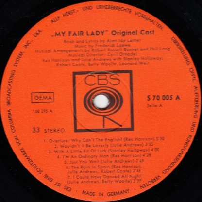 CBS S 70 005 - My Fair Lady - Original Cast, Recorded In London - Image 3