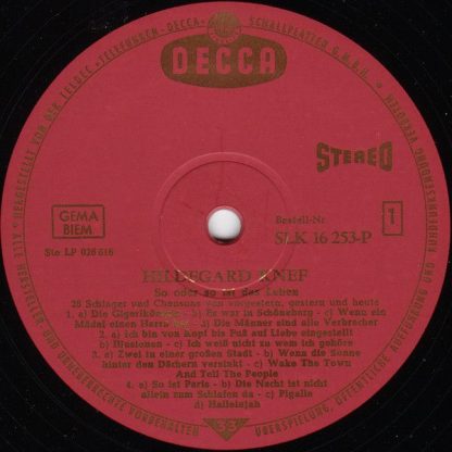 DECCA SLK 16 253-P - So Oder So Ist Das Leben - Image 2