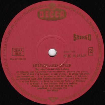 DECCA SLK 16 253-P - So Oder So Ist Das Leben - Image 3