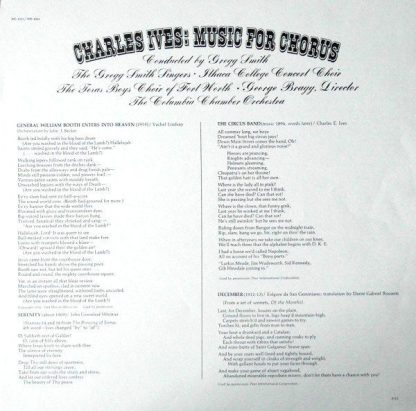 Columbia Masterworks MS 6921 - Music For Chorus - Image 3