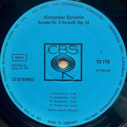 CBS S 72 776 - Scriabin: Sonata No. 3 / Prokofiev: Sonata No. 7 - Image 3