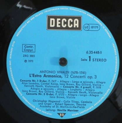 DECCA 6.35448 - L'Estro Armonico / La Stravaganza / Die Vier Jah - Image 3