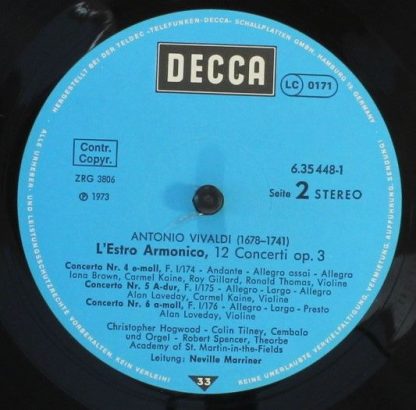 DECCA 6.35448 - L'Estro Armonico / La Stravaganza / Die Vier Jah - Image 4