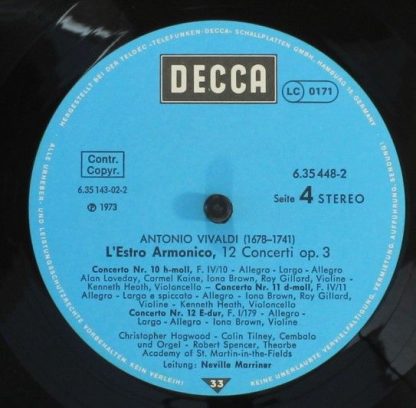 DECCA 6.35448 - L'Estro Armonico / La Stravaganza / Die Vier Jah - Image 6