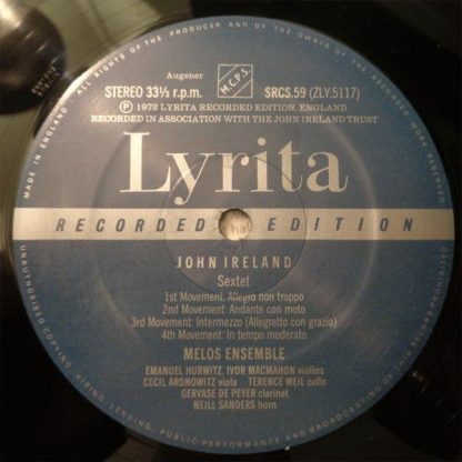 Lyrita Recorded Edition SRCS. 59 - Sextet / Cello Sonata / Fanta - Image 3