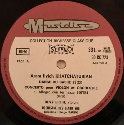 Musidisc 30 RC 723 - La Danse Du Sabre - Concerto Pour Violon Et - Image 3