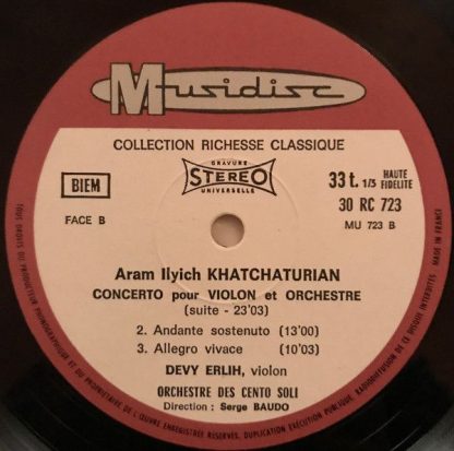 Musidisc 30 RC 723 - La Danse Du Sabre - Concerto Pour Violon Et - Image 4
