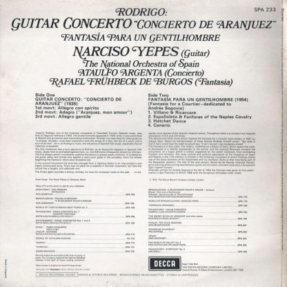 DECCA SPA 233 - Guitar Concerto - Image 2