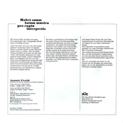 Grünenthal TST 76 367 - Antonio Vivaldi  4 seasons - Der Herbst - Image 2