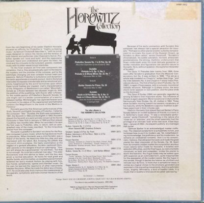 RCA Red Seal ARM1-2952 - The Horowitz Collection: Prokoviev, Bar - Image 2