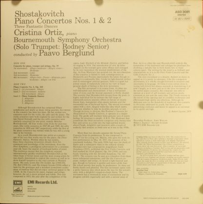 His Master's Voice ASD 3081 - Concerto For Piano, Trumpet & Stri - Image 2