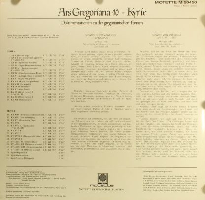 Motette Ursina M 50450 - Ars Gregoriana 10 - Kyrie - Image 2