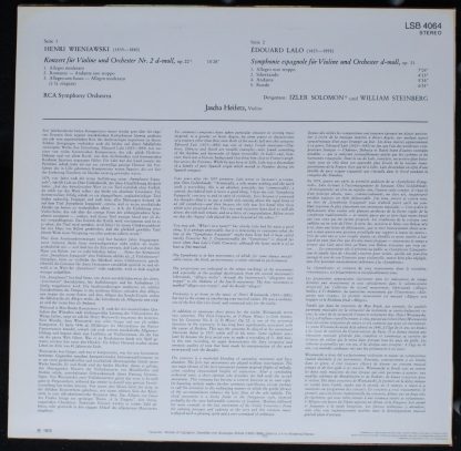 RCA LSB 4064 - Henri Wieniawski - Violin Concerto No. 2 / Édouar - Image 2