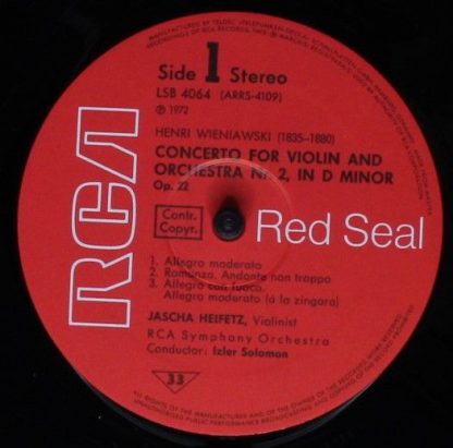 RCA LSB 4064 - Henri Wieniawski - Violin Concerto No. 2 / Édouar - Image 3
