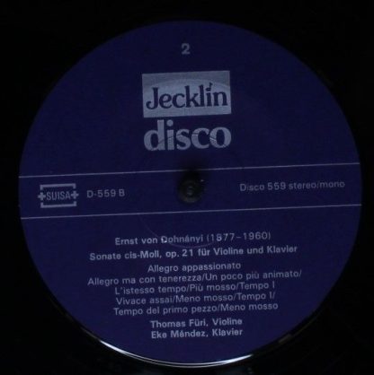 Jecklin-Disco 559 - Sonata In B Minor For Cello And Piano, Op. 8 - Image 4