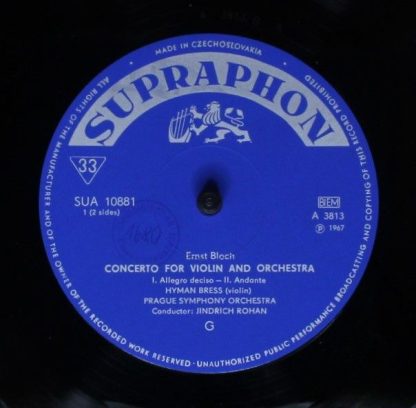 Supraphon SUA 50881 - Violin Concerto / Suite Hebraïque - Image 4