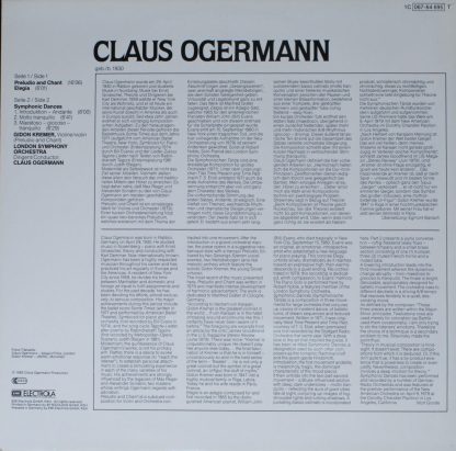 Odeon 1C 067-64 695 T - Preludio & Chant, Elegia, Symphonic Danc - Image 2