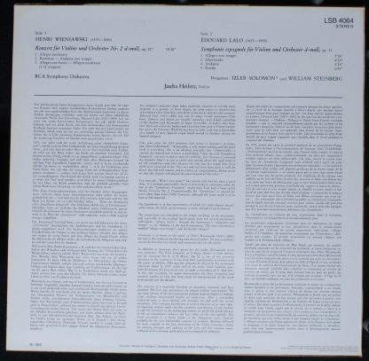 RCA LSB 4064 - Henri Wieniawski - Violin Concerto No. 2 / Édouar - Image 2