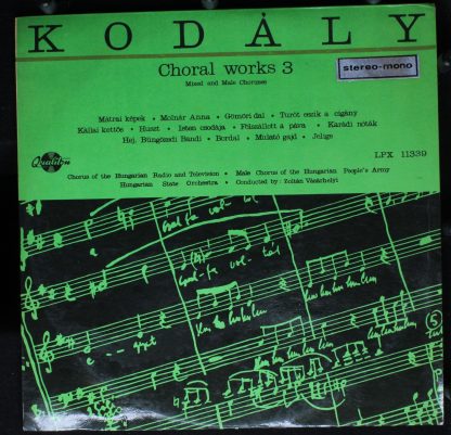 Qualiton SLPX 11339 - Choral Works 3 (Mixed and Male Choruses)