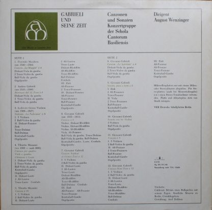 Eterna 8 25 803 - Gabrieli Und Seine Zeit: Canzonen Und Sonaten - Image 2